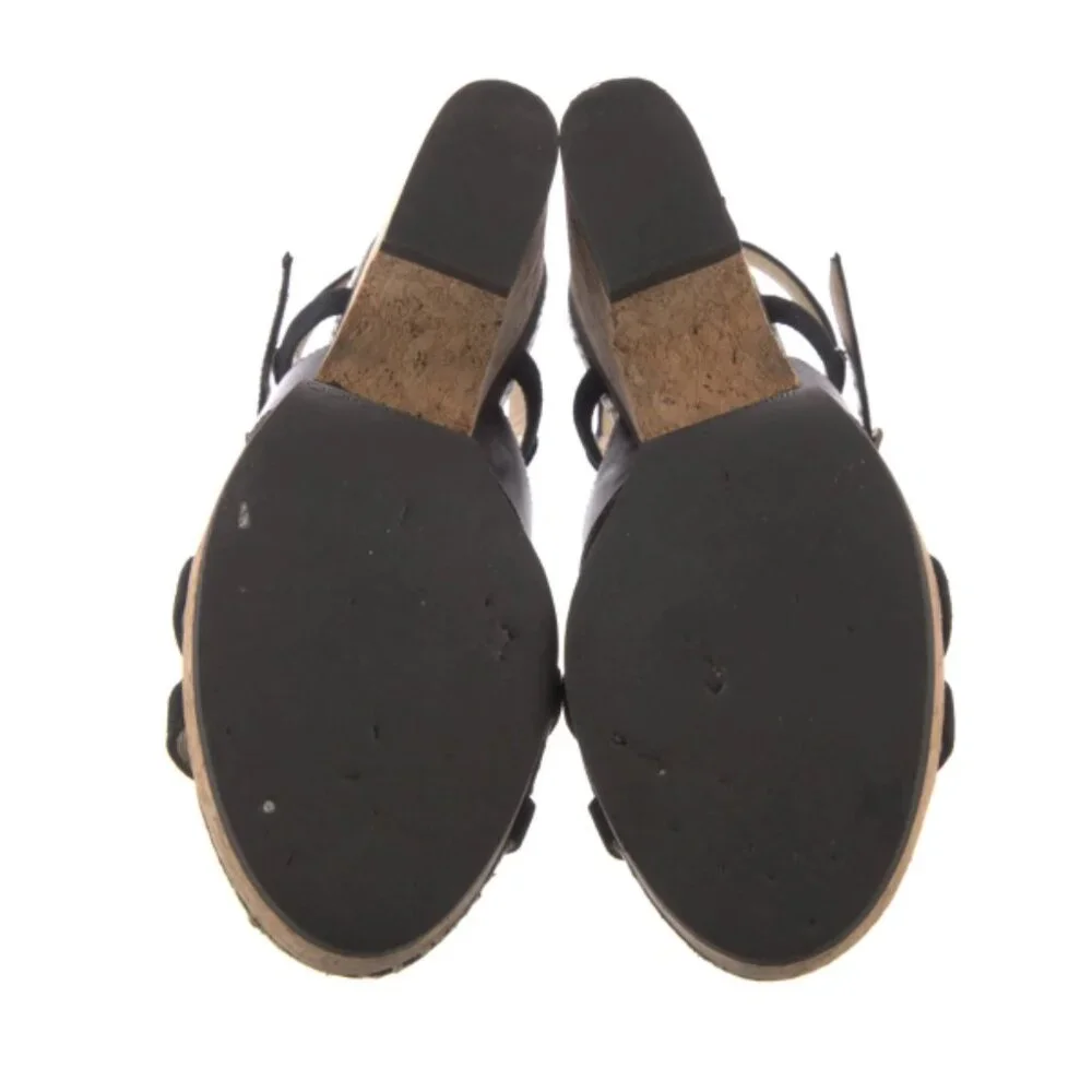 Jimmy Choo Leather Animal Print Espadrilles - Picture 5 of 5